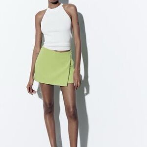 Zara Skort in Apple Green/Lime Green size S